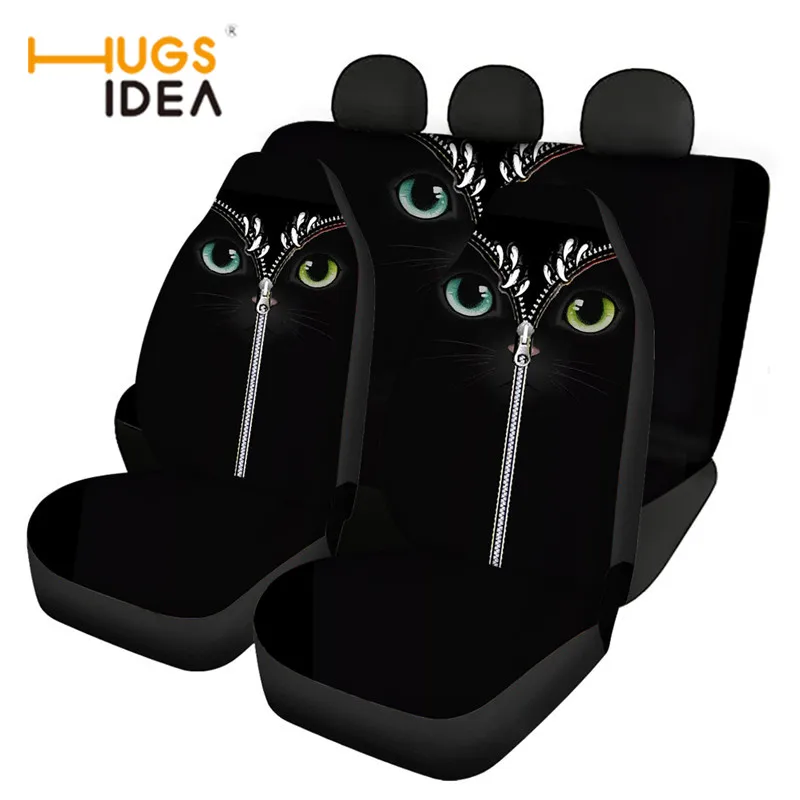 HUGSIDEA Creative Black 3D Animal Cat Print Front and Rear Car Seat Cover Seat Protector for Most Auto Universal Size
HUGSIDEA Creative Black 3D Animal Cat Print Front and Rear Car Seat Cover Seat Protector for Most Auto Universal Size