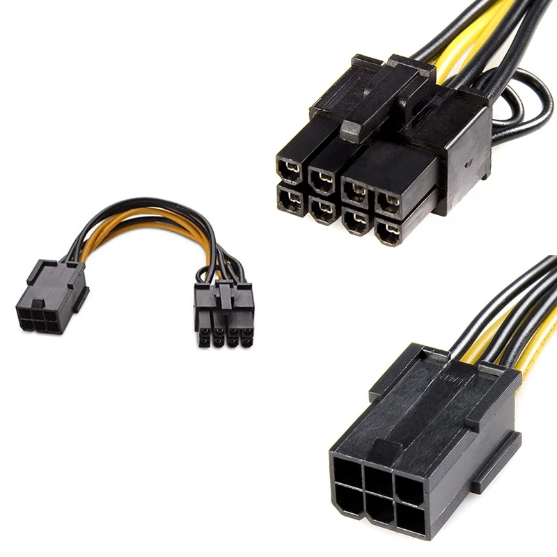 Pcie 6Pin To 8Pin Adapter, PCI-E 6-Pin Male To 8-Pin Female Converter For PCI Express 8Pin Powered GPU Video Card
Pcie 6Pin To 8Pin Adapter, PCI-E 6-Pin Male To 8-Pin Female Converter For PCI Express 8Pin Powered GPU Video Card