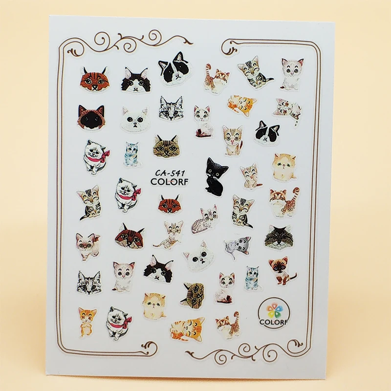 3D Nail Sticker Girl Manicure Decals Decoration Stickers for Nails Many Kinds Cute Cat Design Nail Art Sticker Accessories
3D Nail Sticker Girl Manicure Decals Decoration Stickers for Nails Many Kinds Cute Cat Design Nail Art Sticker Accessories