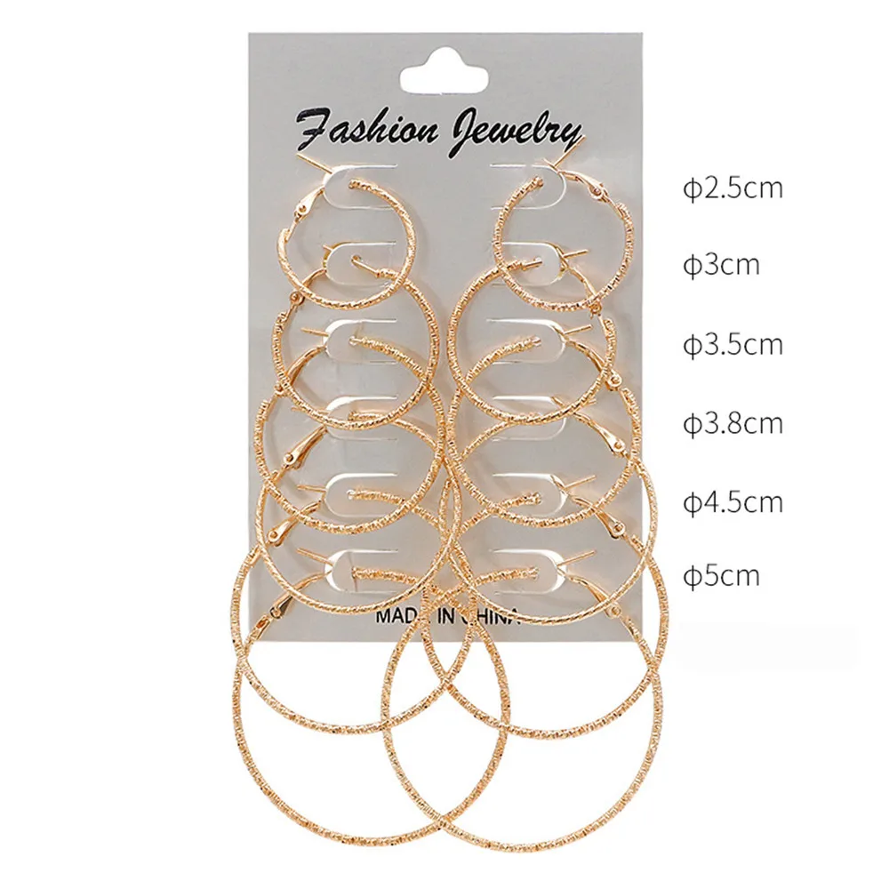 Hot Sale 6 Pairs/lot Big Circle Stainless Steel Woman Hoop Earrings Set For Women Nickel Free Party Brincos
Hot Sale 6 Pairs/lot Big Circle Stainless Steel Woman Hoop Earrings Set For Women Nickel Free Party Brincos