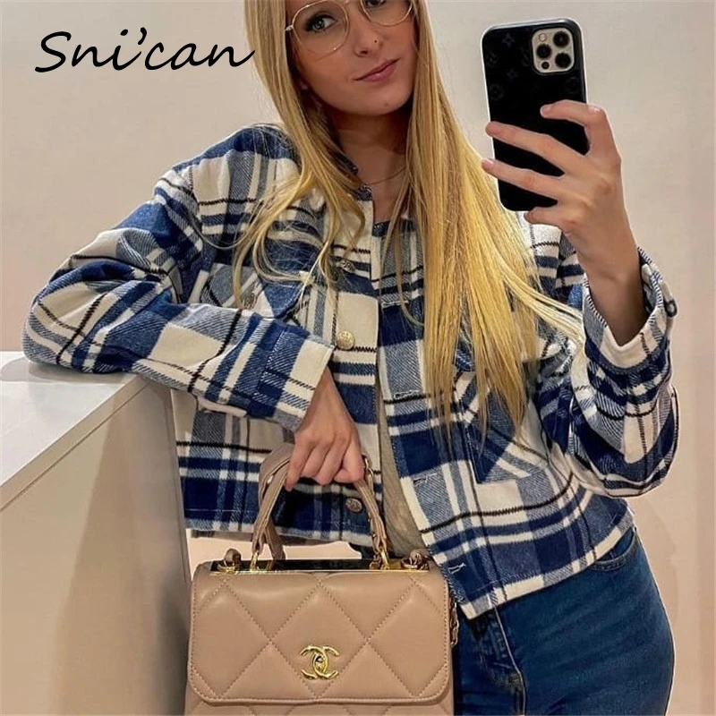 Snican синяя клетчатая куртка пальто винтажная Офисная Женская блузка Za Топы рубашка Женская 2021 повседневная верхняя одежда пальто женская од...
Snican синяя клетчатая куртка пальто винтажная Офисная Женская блузка Za Топы рубашка Женская 2021 повседневная верхняя одежда пальто женская од...