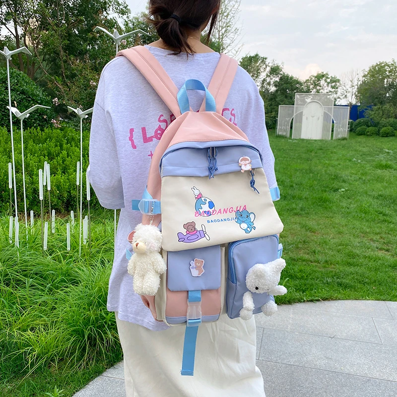 New Cartoon Anime 3D Bunny Backpack Korea Kawaii Patchwork Fashion Girls School Bag Waterproof Middle School Backpack Mochila
New Cartoon Anime 3D Bunny Backpack Korea Kawaii Patchwork Fashion Girls School Bag Waterproof Middle School Backpack Mochila
