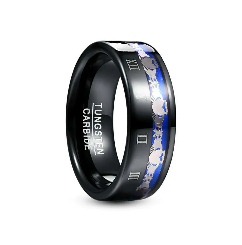 Black Tungsten Steel Men's Ring Engraved Roman Numeral Tungsten Carbide Ring Men's Engagement Jewelry
Black Tungsten Steel Men's Ring Engraved Roman Numeral Tungsten Carbide Ring Men's Engagement Jewelry
