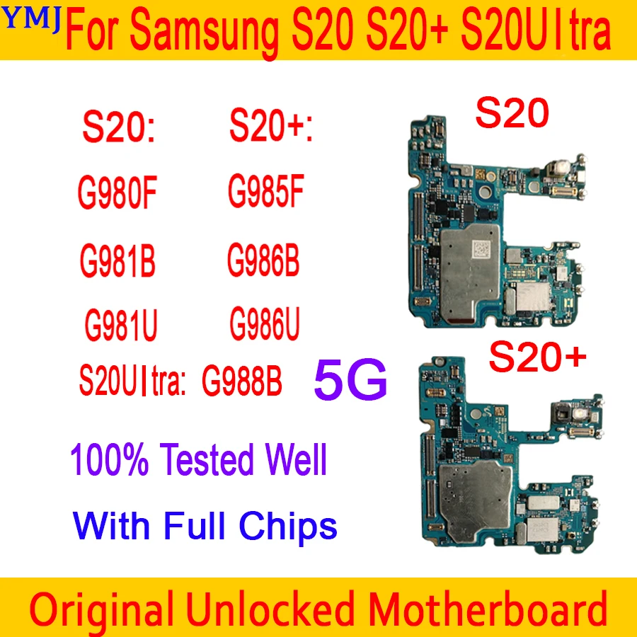 128GB For Samsung Galaxy S20 G980F G985F G981B G986B G986U G988B G981U G988U Motherboard,Origina Unlock Support 5G Logic board
128GB For Samsung Galaxy S20 G980F G985F G981B G986B G986U G988B G981U G988U Motherboard,Origina Unlock Support 5G Logic board