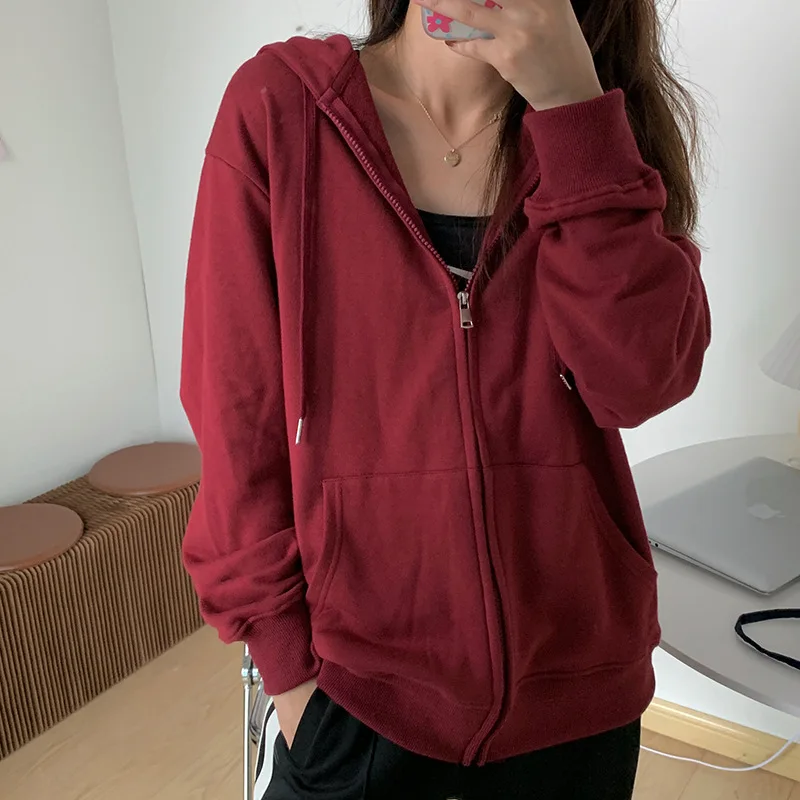 2020 New Lazy Wind Hooded Sweater Women Autumn and Winter Thin Loose Wild Zipper Cardigan Jacket Jacket Fashion Hoodies Women
2020 New Lazy Wind Hooded Sweater Women Autumn and Winter Thin Loose Wild Zipper Cardigan Jacket Jacket Fashion Hoodies Women