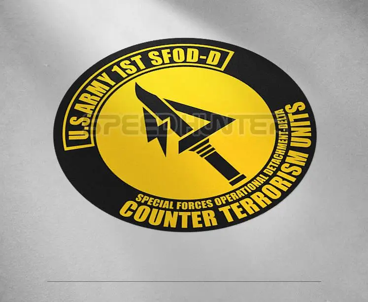 US Army 1st Sfod-D Delta Force Stickers Reflective Special Force Car Sticker Motorcycle Decal for BikerTruck Vans
US Army 1st Sfod-D Delta Force Stickers Reflective Special Force Car Sticker Motorcycle Decal for BikerTruck Vans