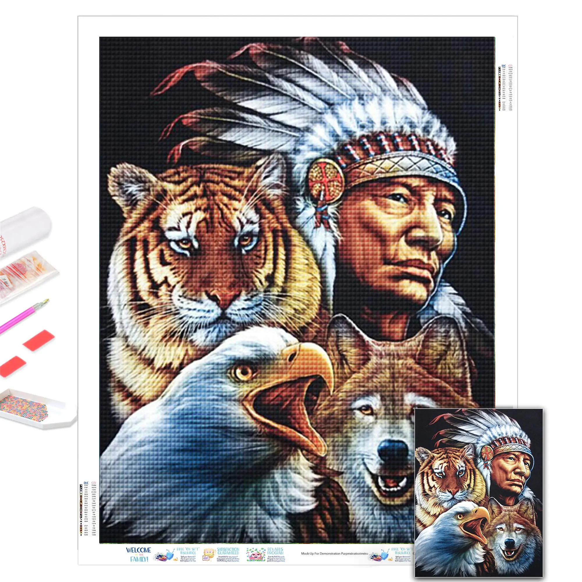 5D Diamond Painting Kit Indians Diamond Embroidery Mosaic Cross Stitch Kits Wolf Paintings On The Wall Animal
5D Diamond Painting Kit Indians Diamond Embroidery Mosaic Cross Stitch Kits Wolf Paintings On The Wall Animal