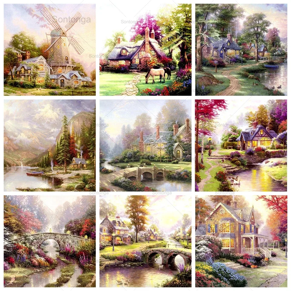 5D Diy Diamond Painting Country Hideaway Beautiful Scenery Cross Stitch Kit Mosaic Art Painting Rhinestone Home Decoration Gift
5D Diy Diamond Painting Country Hideaway Beautiful Scenery Cross Stitch Kit Mosaic Art Painting Rhinestone Home Decoration Gift