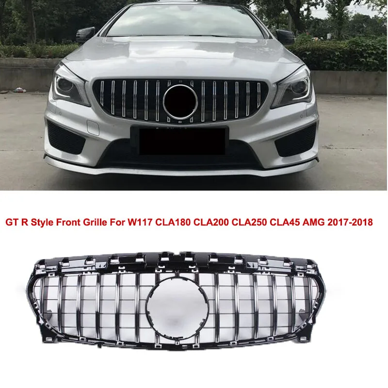 Решетка Передняя Верхняя для Mercedes Benz W117 CLA180 CLA200 CLA250 CLA45 AMG 2017 2018 GT R Style|Гоночные