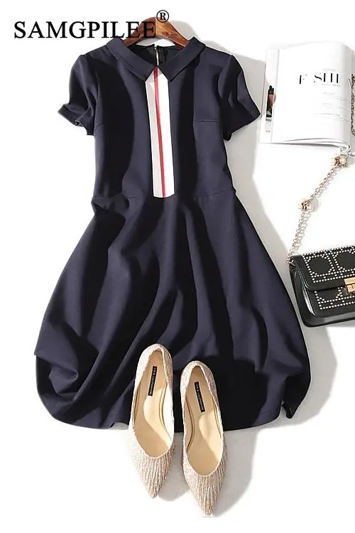 Summer Clothes For Women 2020 Vestido Casual Dress Plus Size A-line Solid Short Knee-length Empire Polo Summer Dress For Women
Summer Clothes For Women 2020 Vestido Casual Dress Plus Size A-line Solid Short Knee-length Empire Polo Summer Dress For Women