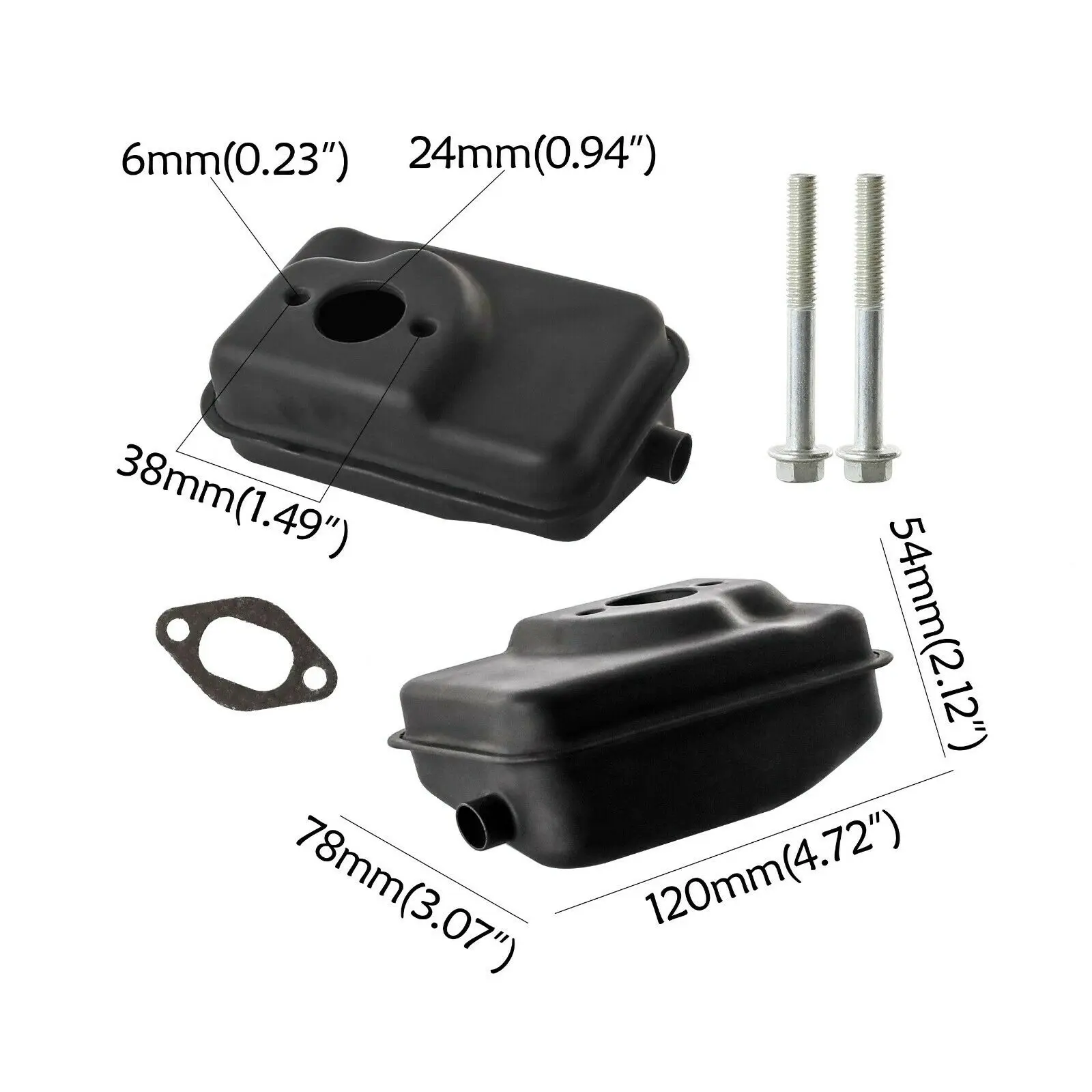 47 49cc 2 Stroke EXHAUST PIPE Muffler Silencer w/ Gaskets & Bolts for Lawn Mower
47 49cc 2 Stroke EXHAUST PIPE Muffler Silencer w/ Gaskets & Bolts for Lawn Mower