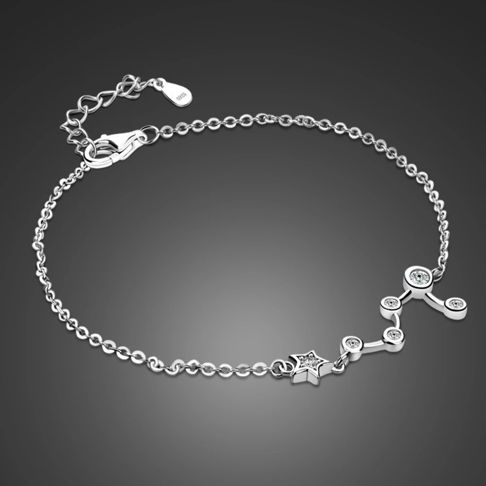 Luxury Zircon Bracelets For Women Personalized 100% 925 Sterling Silver Constellation Simple Chain & Link Bracelets Jewelry
Luxury Zircon Bracelets For Women Personalized 100% 925 Sterling Silver Constellation Simple Chain & Link Bracelets Jewelry