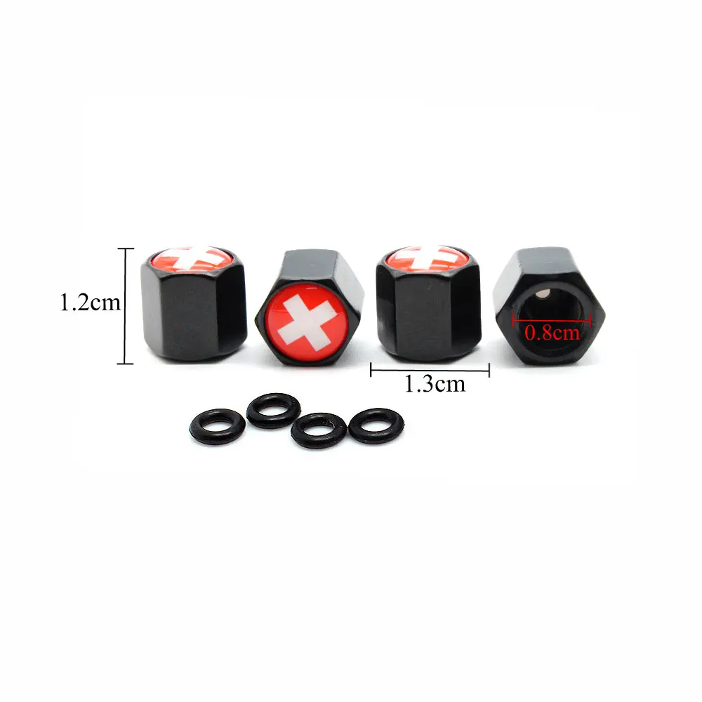 4 Pcs/Set Switzerland flag Car Valve Caps Car Dust Caps Tire Wheel Stem Air Valve Caps Valve Stem Cover for Cars Moto Bike
4 Pcs/Set Switzerland flag Car Valve Caps Car Dust Caps Tire Wheel Stem Air Valve Caps Valve Stem Cover for Cars Moto Bike