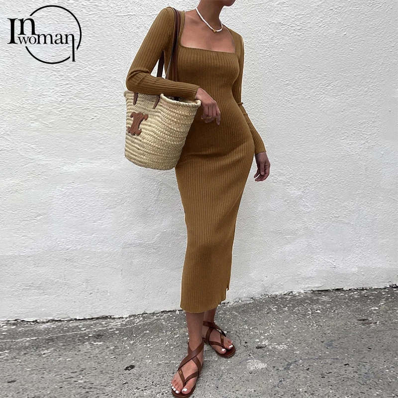 INWOMAN Sexy Clubwear Slash Neck Dress Women Bodycon Black Dress Ladies Party Maxi Dress Long Sleeve Dress Booty Pencil Dress
INWOMAN Sexy Clubwear Slash Neck Dress Women Bodycon Black Dress Ladies Party Maxi Dress Long Sleeve Dress Booty Pencil Dress
