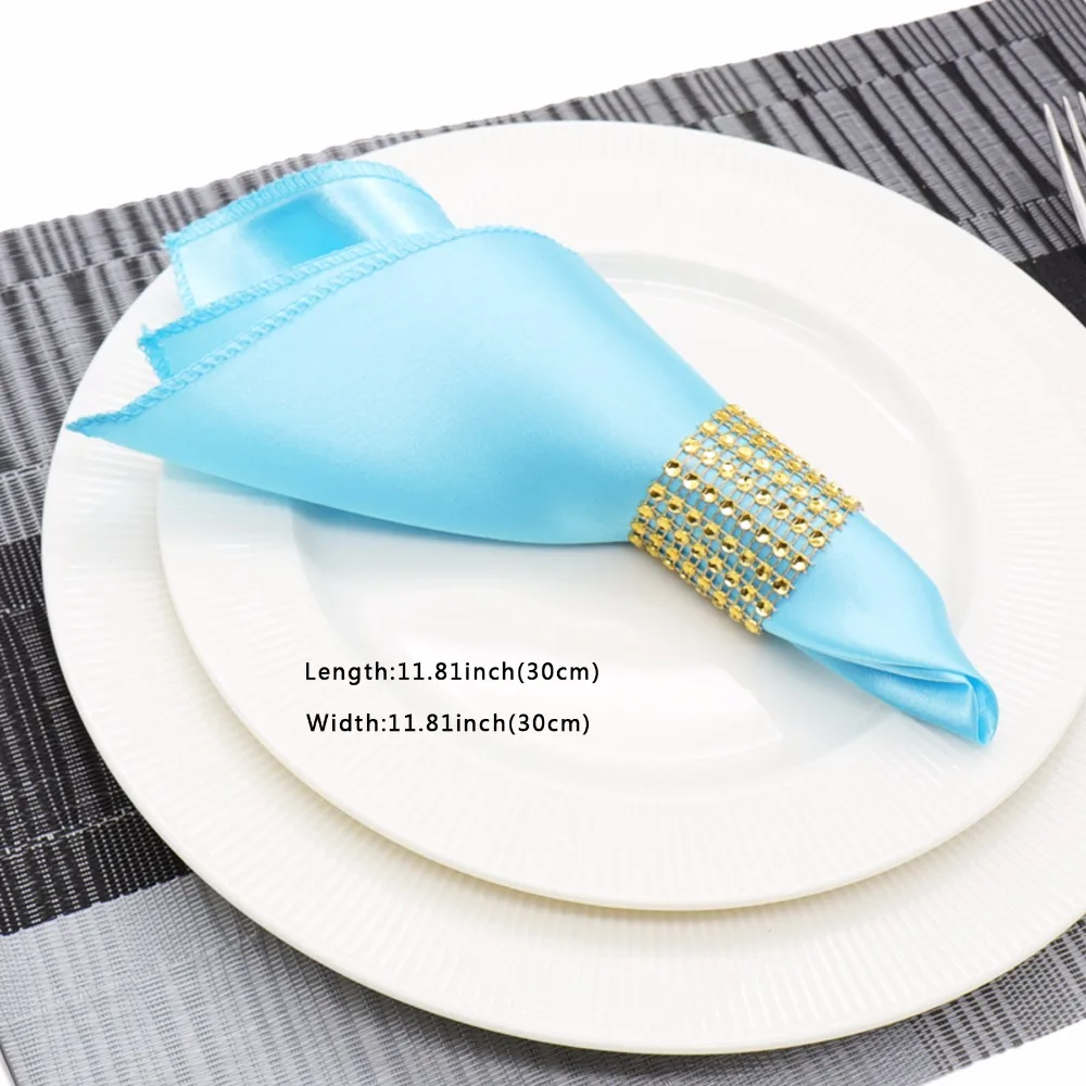 10" Square Satin table Napkins 30cm x 30cm Handkerchief For Weddings,Party, Events, Hotels And Restaurants Decorations supplies
10" Square Satin table Napkins 30cm x 30cm Handkerchief For Weddings,Party, Events, Hotels And Restaurants Decorations supplies
