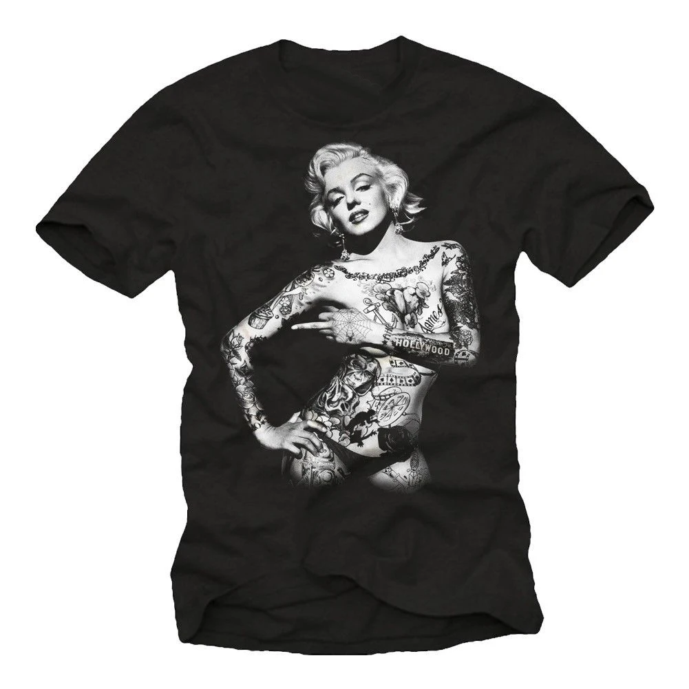 Summer Men Short Sleeves T Shirt Rockabilly Tattoo Herren T-Shirt for Biker Mit Sexy Pin Up Girl Marilyn Monroefunny Tee Shirts
Summer Men Short Sleeves T Shirt Rockabilly Tattoo Herren T-Shirt for Biker Mit Sexy Pin Up Girl Marilyn Monroefunny Tee Shirts
