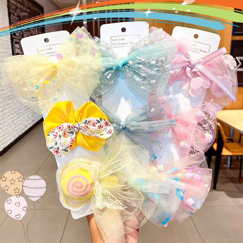 Kids Hair Accessories Clips For Girls Silk Elastic Sets Children Diadem Bows Kawaii Ornaments Cute Fairy Hairpins Mesh Lace Gift
Kids Hair Accessories Clips For Girls Silk Elastic Sets Children Diadem Bows Kawaii Ornaments Cute Fairy Hairpins Mesh Lace Gift