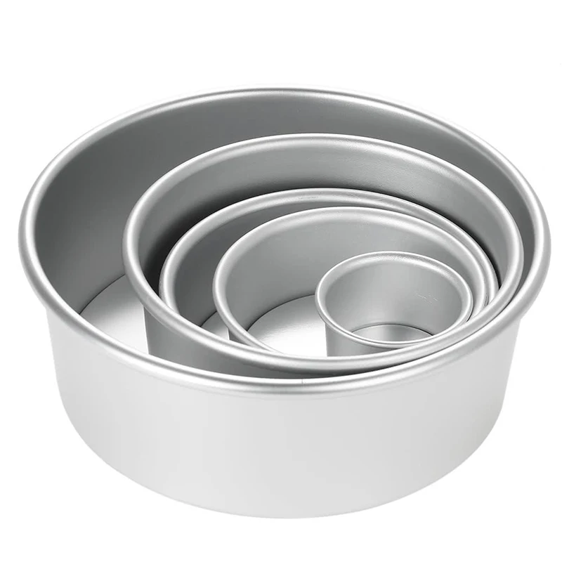 Aluminum Alloy Round Cake Mould Chiffon Cake Baking Pan Pudding Cheesecake Mold Set with Removable Bottom
Aluminum Alloy Round Cake Mould Chiffon Cake Baking Pan Pudding Cheesecake Mold Set with Removable Bottom