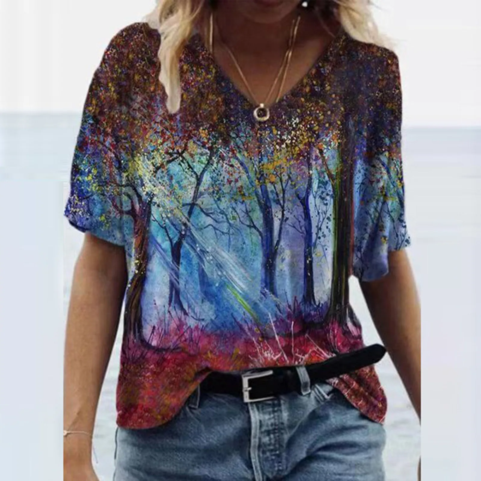 Women Running Shirt Ladies Dry Fit Shirts Loose Short-sleeved Casual Printed Pullover Summer Shirt Outfits Women
Women Running Shirt Ladies Dry Fit Shirts Loose Short-sleeved Casual Printed Pullover Summer Shirt Outfits Women