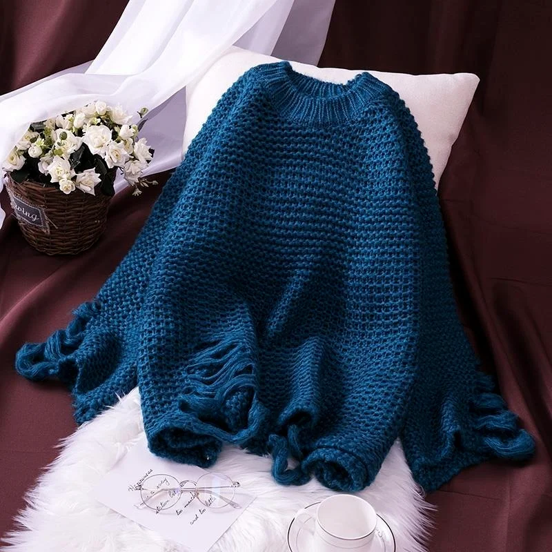 Autumn Winter New Pullovers Woman Loose Oversized O-Neck Knitted Sweaters Tops Korean College Style Jumper Mujer clothes L33
Autumn Winter New Pullovers Woman Loose Oversized O-Neck Knitted Sweaters Tops Korean College Style Jumper Mujer clothes L33
