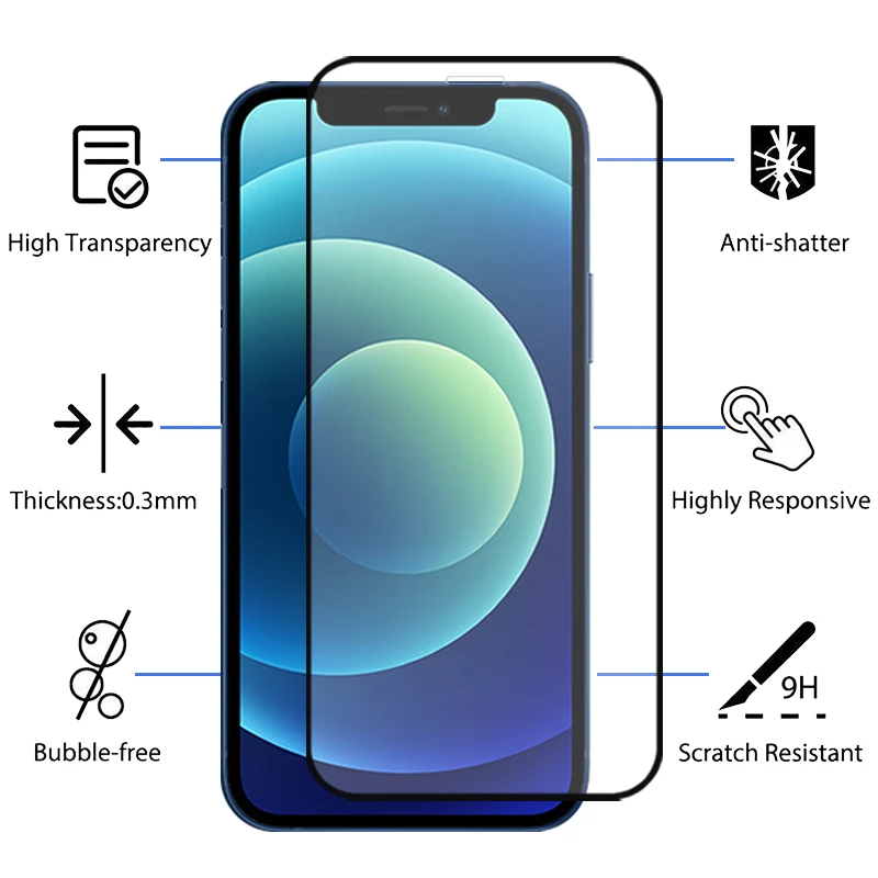 1-3Pack Iphone12 Pro Phone 9D Full Cover Protective Glass For iPhone 12 Pro Max SE 2020 Screen Protector For Iphone 12 Mini Glas
1-3Pack Iphone12 Pro Phone 9D Full Cover Protective Glass For iPhone 12 Pro Max SE 2020 Screen Protector For Iphone 12 Mini Glas