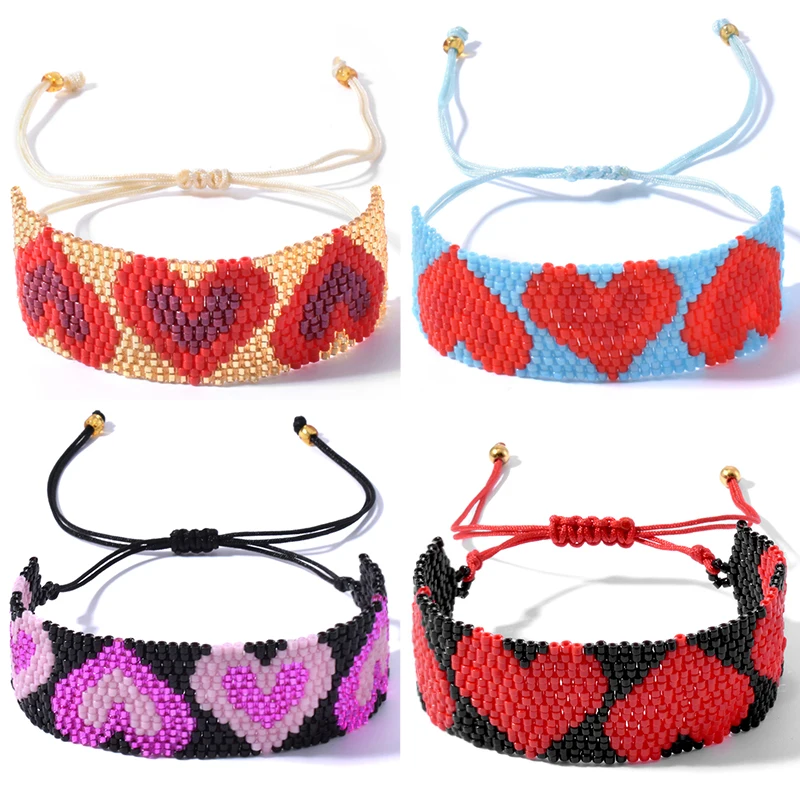 Rttooas Heart Miyuki Bead Bracelet Women's Fashion Bohemian Handmade Braided Pulseras Hamsa Fatima Friendship Bracelets Jewelry
Rttooas Heart Miyuki Bead Bracelet Women's Fashion Bohemian Handmade Braided Pulseras Hamsa Fatima Friendship Bracelets Jewelry