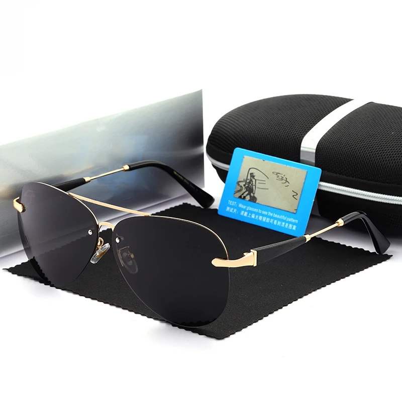 Sunglasses Men Polarized Driving Glasses UV400 Brand Designer Mercede 743 Pilot Eyewear Metal Rimless Retro Gafas De Sol Hombre
Sunglasses Men Polarized Driving Glasses UV400 Brand Designer Mercede 743 Pilot Eyewear Metal Rimless Retro Gafas De Sol Hombre