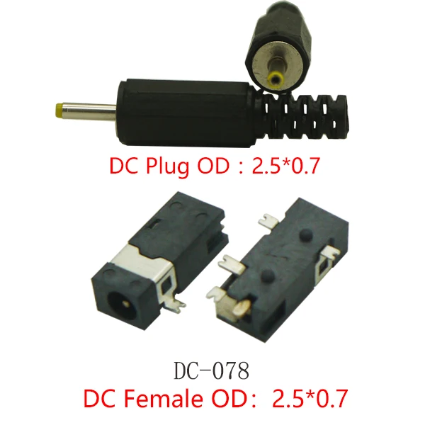 10 шт., разъем для зарядки планшетов, 2,5x0,7 мм
10 шт., разъем для зарядки планшетов, 2,5x0,7 мм