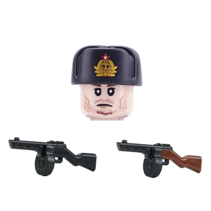 WW2 Navy Soviet Union Military Soldiers Figures Building Blocks Russia Machine Gunner Weapons Guns Parts Bricks Toy For Children
WW2 Navy Soviet Union Military Soldiers Figures Building Blocks Russia Machine Gunner Weapons Guns Parts Bricks Toy For Children