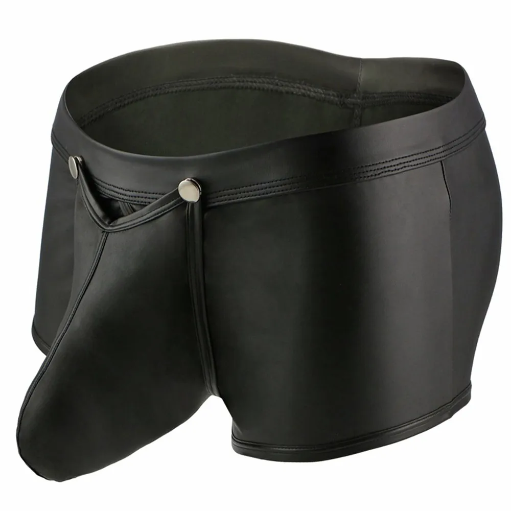 1pc Exotic Costumes Boxer Briefs Men's Faux Leather Trunks Wet Look Removable Pouch Shorts Sexy Underwear
1pc Exotic Costumes Boxer Briefs Men's Faux Leather Trunks Wet Look Removable Pouch Shorts Sexy Underwear