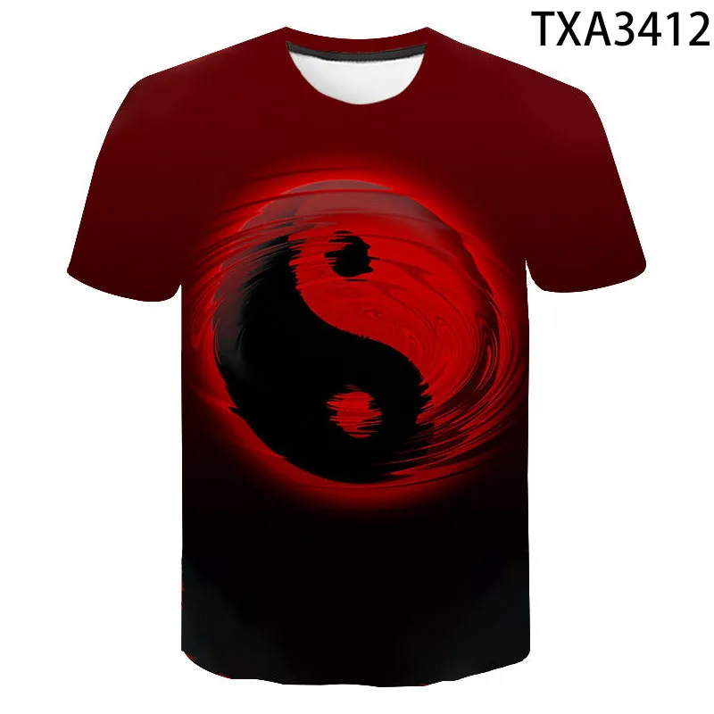 

Yin And Yang 3D Full Print Tee Men Women O-Neck T-Shirt Boy Girl Streetwear Discount Cotton Tops 2021The Newest Funny Tops