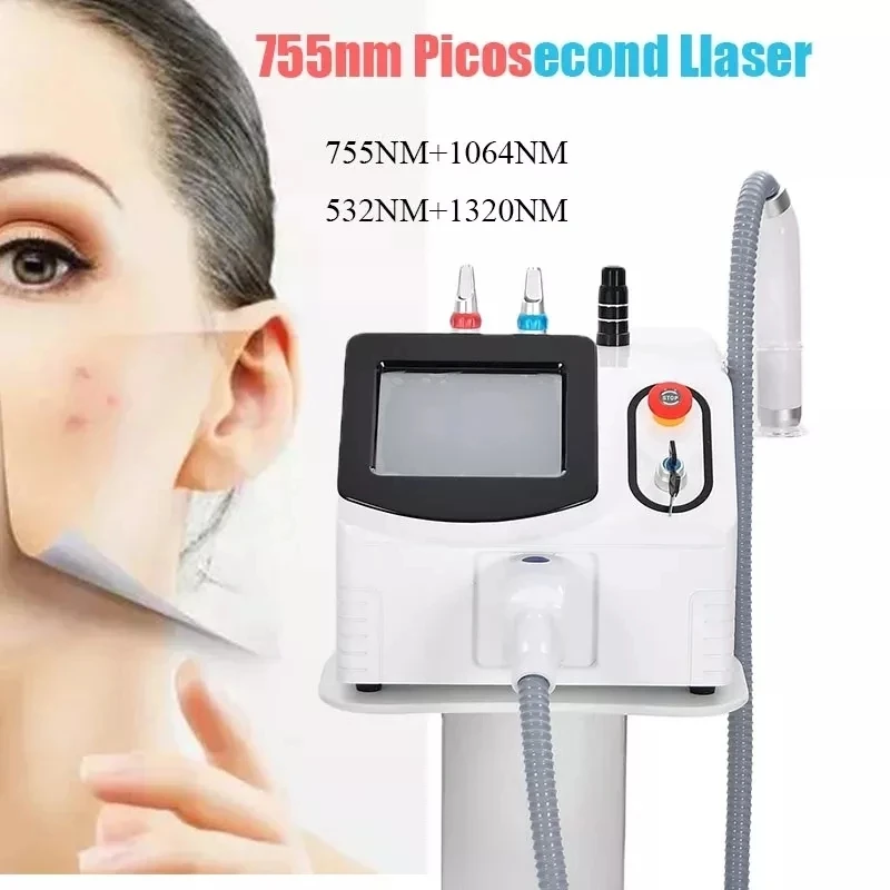 

2023 Newest Professional Q Switch ND YAG Tattoo Removal Machine Pico Laser 755 1320 1064 532nm Picosecond Beauty Machine