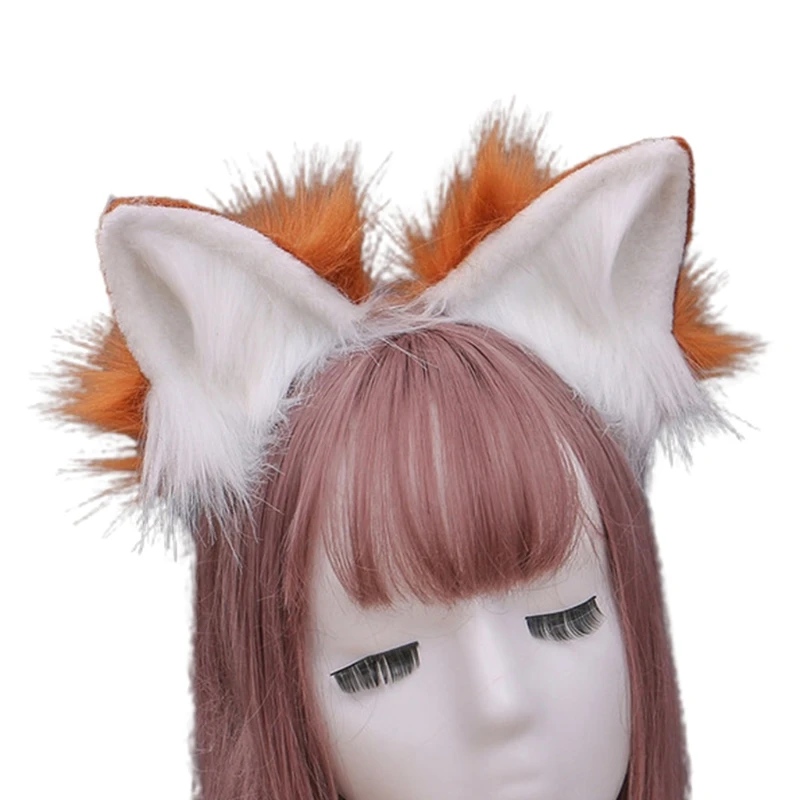 Contrast Color Faux Fur Wolf Ears Headband Simulation Fluffy Animal Hair Hoop 
Contrast Color Faux Fur Wolf Ears Headband Simulation Fluffy Animal Hair Hoop