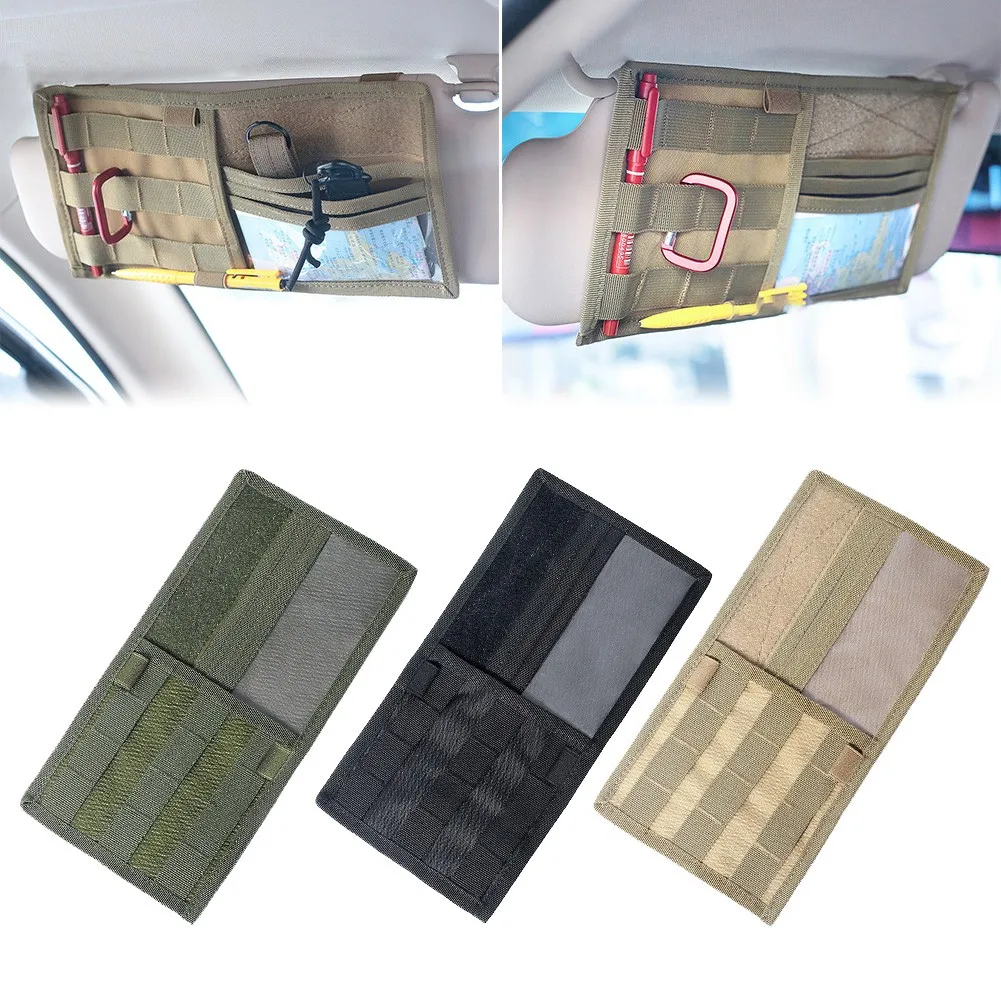 Vehicle MOLLE Sun Visor Portable Adjustable Car Universal Storage Bag Decor Organizer Panel Truck Auto Holder Tool Pouch
Vehicle MOLLE Sun Visor Portable Adjustable Car Universal Storage Bag Decor Organizer Panel Truck Auto Holder Tool Pouch