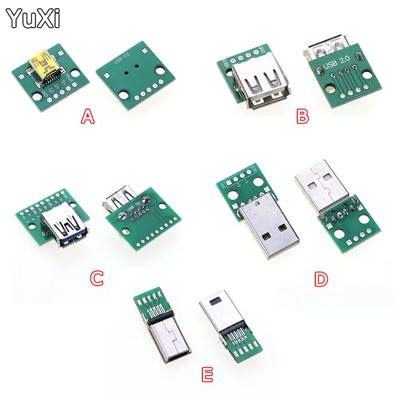 Mini Micro USB USB A Male USB 2.0 3.0 A Female USB B Connector Interface to 2.54mm DIP PCB Converter Adapter Breakout Board
Mini Micro USB USB A Male USB 2.0 3.0 A Female USB B Connector Interface to 2.54mm DIP PCB Converter Adapter Breakout Board