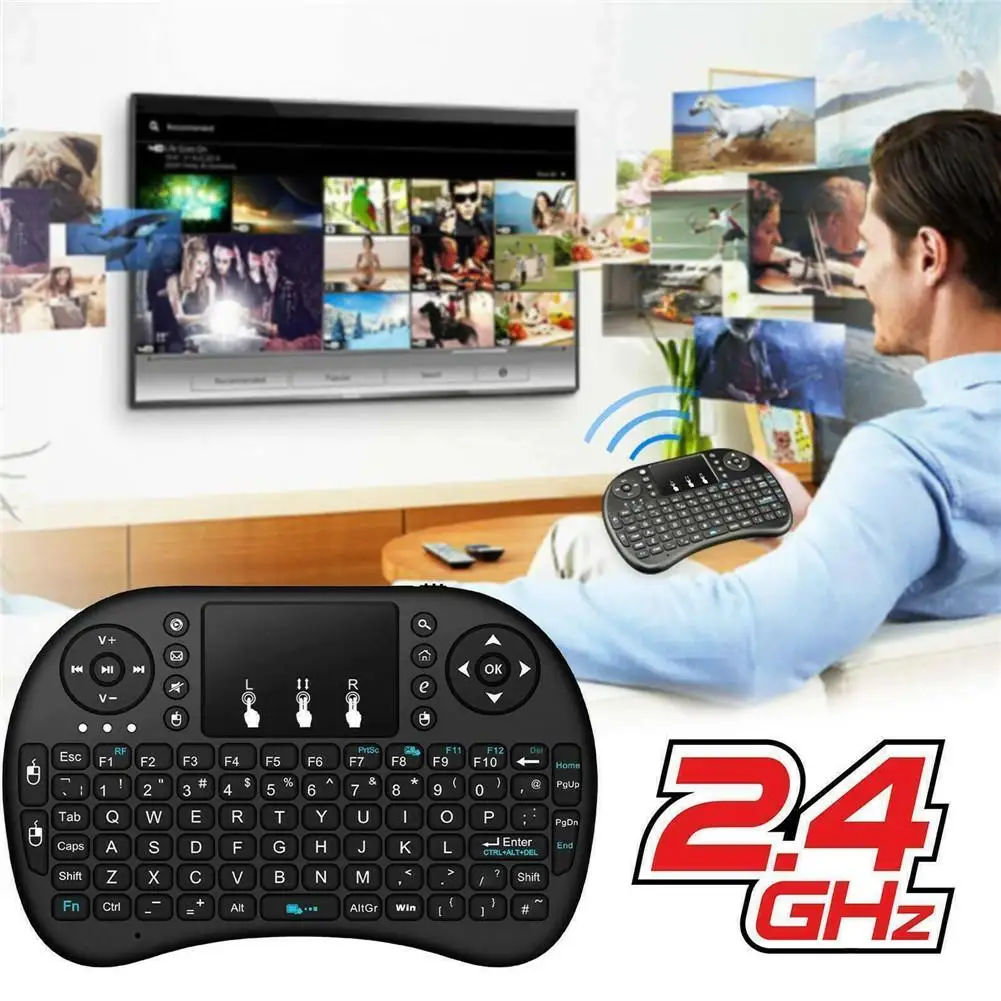 Wireless Keyboard Mini 2.4Ghz Wireless Mini Keyboard with Touchpad for PC Android Smart TV BOX KY
Wireless Keyboard Mini 2.4Ghz Wireless Mini Keyboard with Touchpad for PC Android Smart TV BOX KY