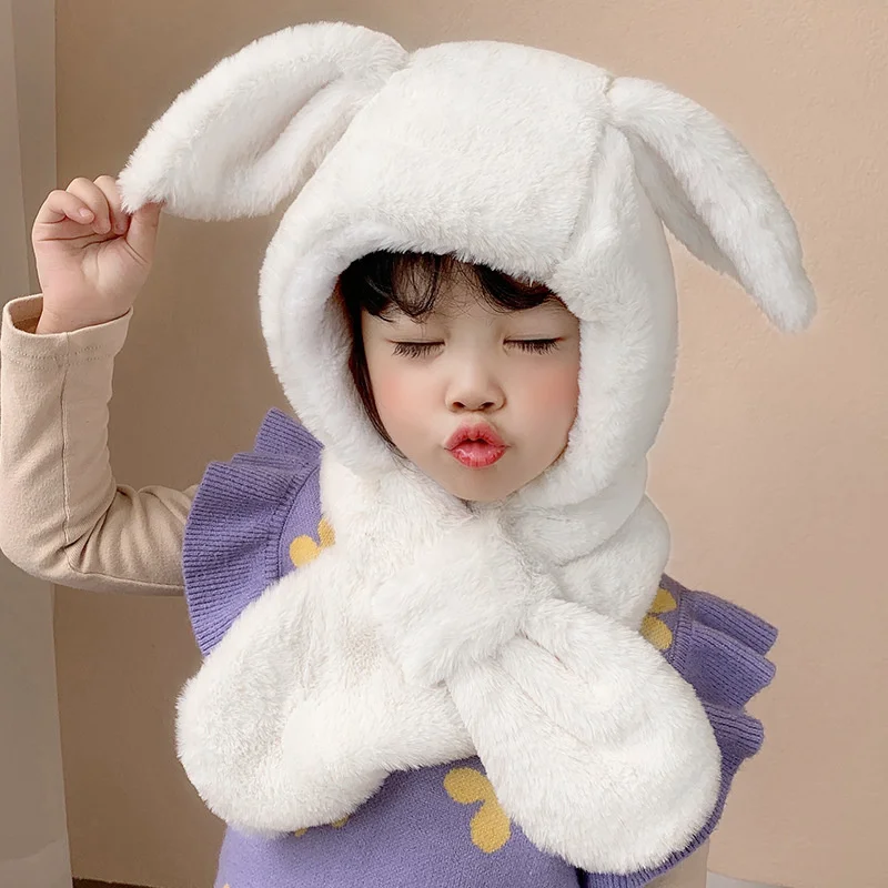 New Cosplay Plush Rabbit ears Winter Hat For Child Girl Boy Scarf Thick Earflaps Beanie Protect Face Neck warm Czapka Niemowlak
New Cosplay Plush Rabbit ears Winter Hat For Child Girl Boy Scarf Thick Earflaps Beanie Protect Face Neck warm Czapka Niemowlak