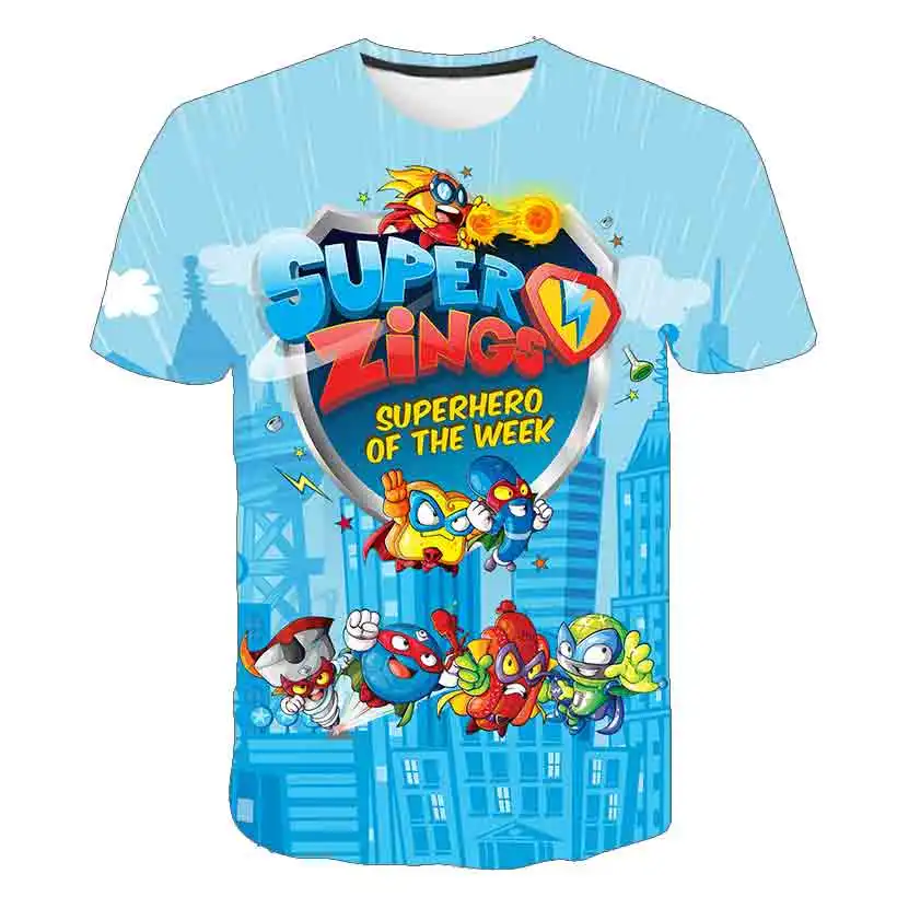 Summer Children's T-shirts Cartoon toy 3D Print Clothes Boys Girls Cute Superzings O-neck Short Sleeve T-shirts Kids Funny Tees
Summer Children's T-shirts Cartoon toy 3D Print Clothes Boys Girls Cute Superzings O-neck Short Sleeve T-shirts Kids Funny Tees