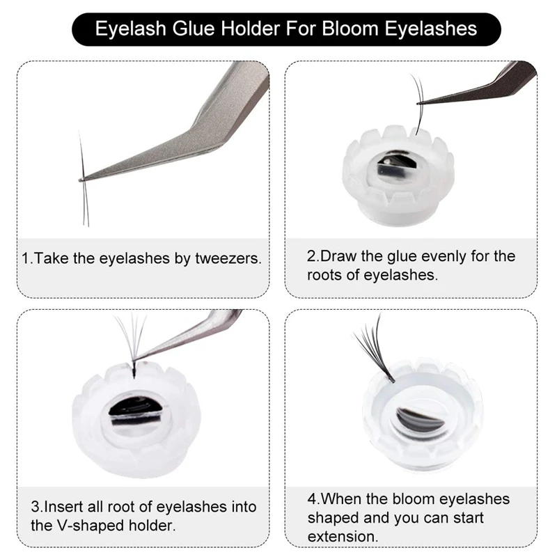 300 Pcs Glue Holder for Quick Volume Lashes Fans Shaping or Building Flowering Maker for Individual Eyelash Extensions
300 Pcs Glue Holder for Quick Volume Lashes Fans Shaping or Building Flowering Maker for Individual Eyelash Extensions