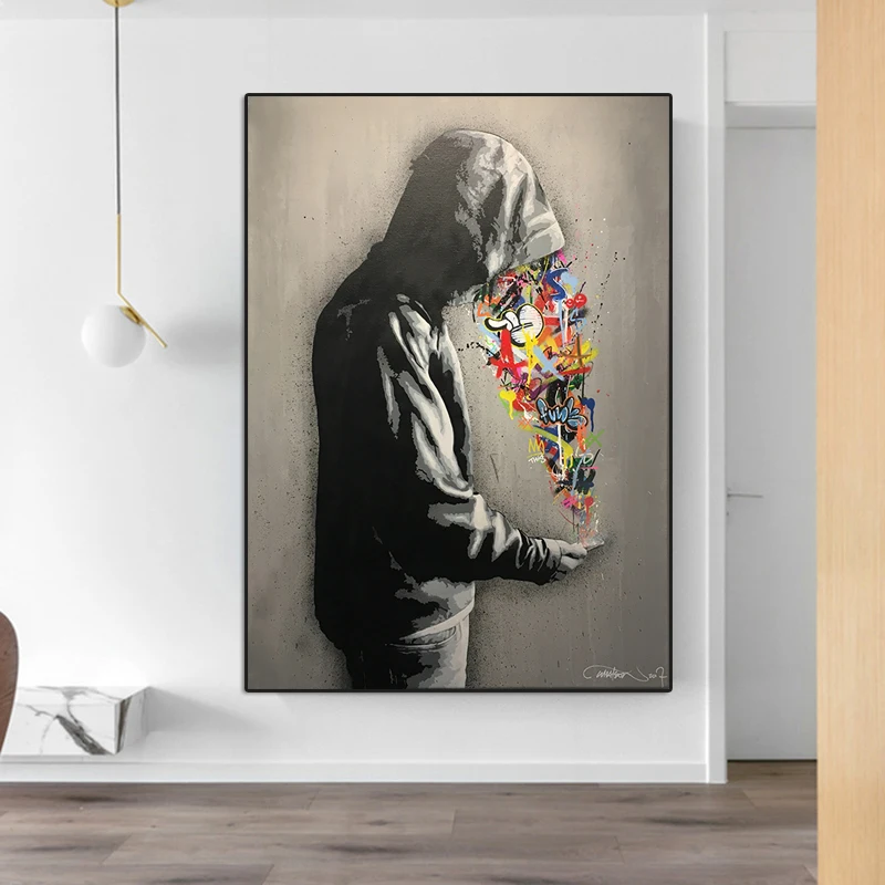 Kids Lover Behind The Curtain Graffiti Art Painitngs on the Wall Art Posters and Prints Modern Street Art Pictures Home Decor
Kids Lover Behind The Curtain Graffiti Art Painitngs on the Wall Art Posters and Prints Modern Street Art Pictures Home Decor
