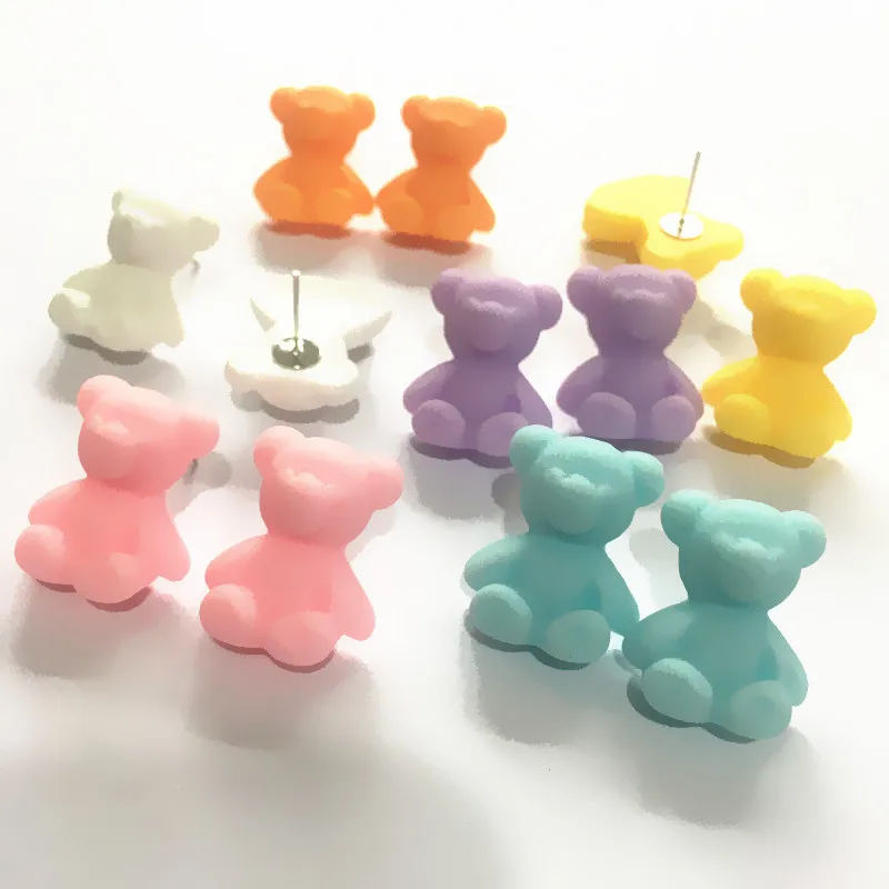 Hot Sale Rainbow Glitters Candy Color Cute Gummy Bears Stud Earrings for Women Girls Party Trendy Cute Bear Stud Earring Gifts
Hot Sale Rainbow Glitters Candy Color Cute Gummy Bears Stud Earrings for Women Girls Party Trendy Cute Bear Stud Earring Gifts