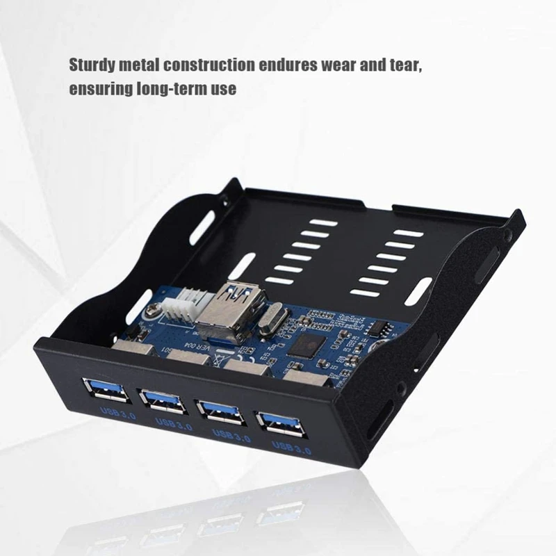 USB3.0 Floppy Front Panel 4-Port Front Panel for 3.5inch Floppy Bay 19 Pin to 4 Ports USB3.0 HUB Expansion Card
USB3.0 Floppy Front Panel 4-Port Front Panel for 3.5inch Floppy Bay 19 Pin to 4 Ports USB3.0 HUB Expansion Card