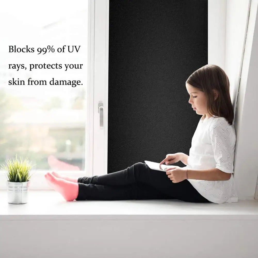 Frosted Privacy Protection Glass Sticker Black Color Window Film Static Cling Total Blackout No Glue Window Glass Privacy Film
Frosted Privacy Protection Glass Sticker Black Color Window Film Static Cling Total Blackout No Glue Window Glass Privacy Film