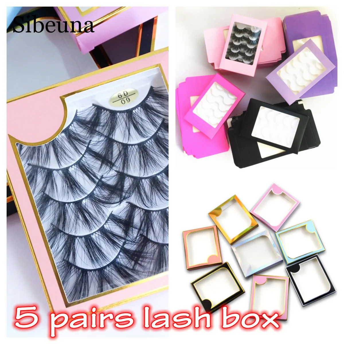 New 3/5 pairs wholesale paper eyelash packaging box lashes boxes packaging Design for 10mm- 25mm mink eyelashes square case
New 3/5 pairs wholesale paper eyelash packaging box lashes boxes packaging Design for 10mm- 25mm mink eyelashes square case