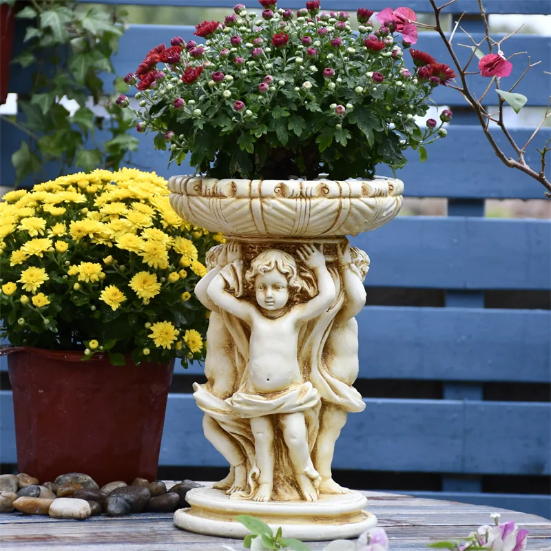 European Resin Cupid Angel Flowerpot Succulent Green Plant Garden Villa Lawn Figurines Craft Park Courtyard Sculpture Decoration
European Resin Cupid Angel Flowerpot Succulent Green Plant Garden Villa Lawn Figurines Craft Park Courtyard Sculpture Decoration