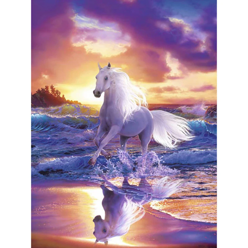 Diamond embroidery 5D DIY diamond painting sunset beach white horse diamond painting cross stitch rhinestone mosaic painting
Diamond embroidery 5D DIY diamond painting sunset beach white horse diamond painting cross stitch rhinestone mosaic painting
