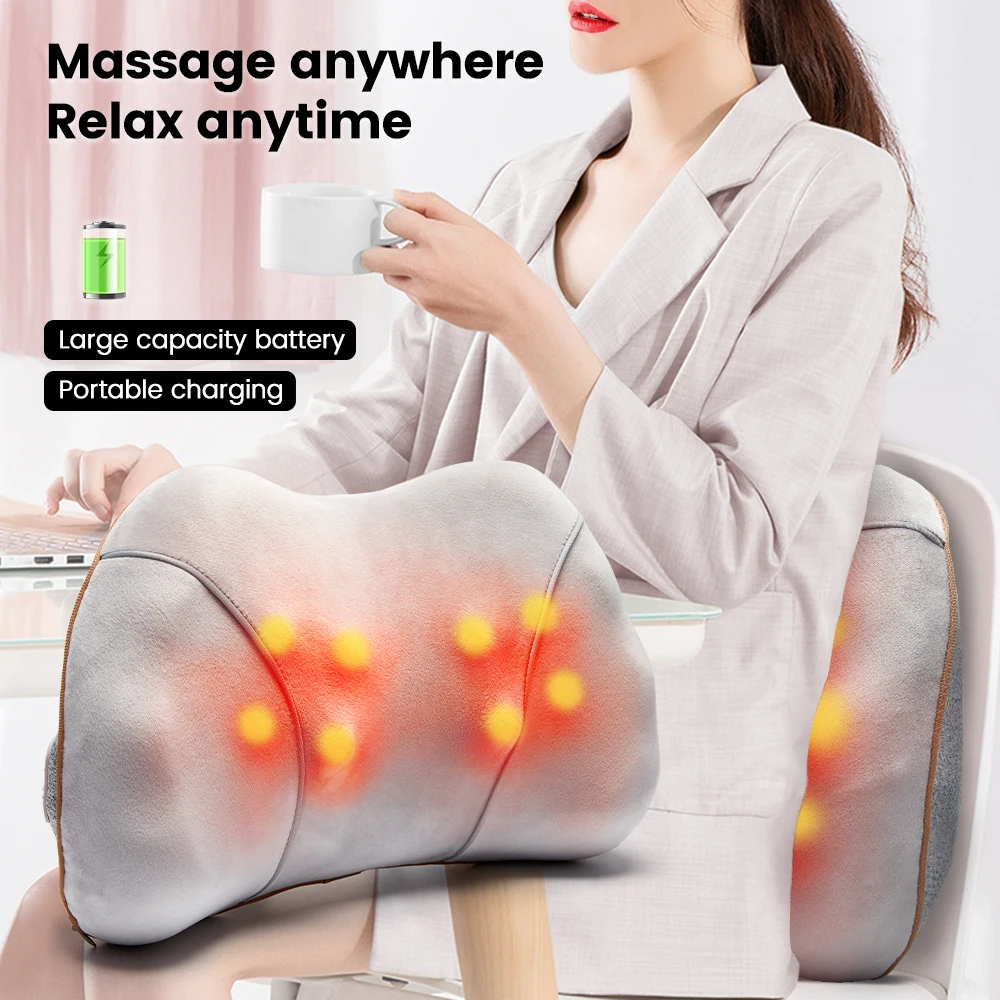 Electric Neck Massager Pillow Relax Massage Head Kneading Waist Lumbar Massager Relief Pain Hot Compress Cervical Pillow Cushion
Electric Neck Massager Pillow Relax Massage Head Kneading Waist Lumbar Massager Relief Pain Hot Compress Cervical Pillow Cushion