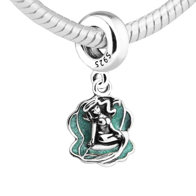 Popular Beads For Jewelry Making Ariel & Sea Shell Charm Fits Beaded Chains Bracelets For Woman DIY Sterling Silver Jewelry
Popular Beads For Jewelry Making Ariel & Sea Shell Charm Fits Beaded Chains Bracelets For Woman DIY Sterling Silver Jewelry