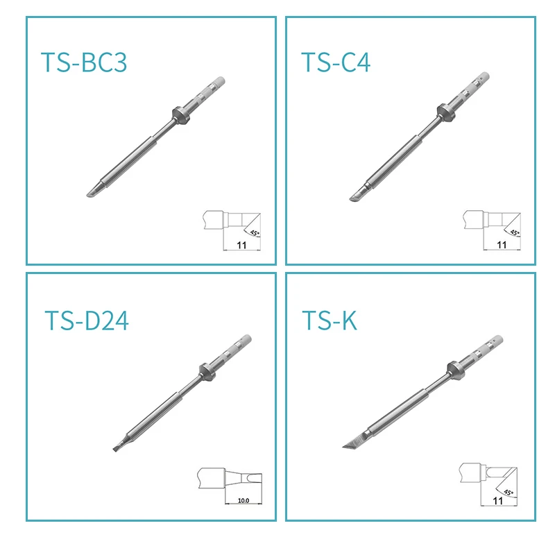 Наконечники для электрического паяльника TS100 сменные наконечники различных