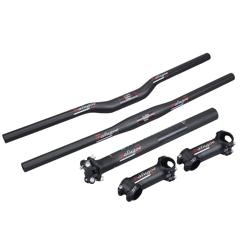 Mountain Bike Handlebar Carbon Fiber Handlebars Handlebar and Stem and Seatpost and Saddle Set Carbon MTB Bike
Mountain Bike Handlebar Carbon Fiber Handlebars Handlebar and Stem and Seatpost and Saddle Set Carbon MTB Bike